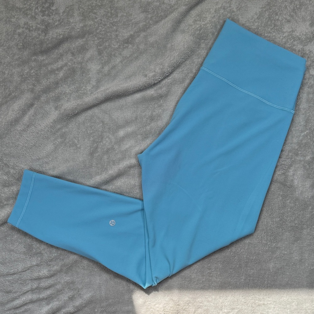 Lululemon wundertrain leggings in washed denim, size 14, 25 inch inseam
